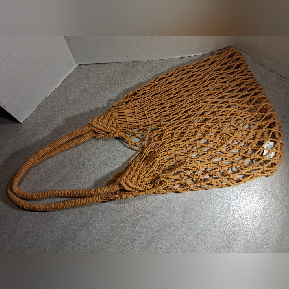 Bill A Bong Yellow Macrame Net Bag